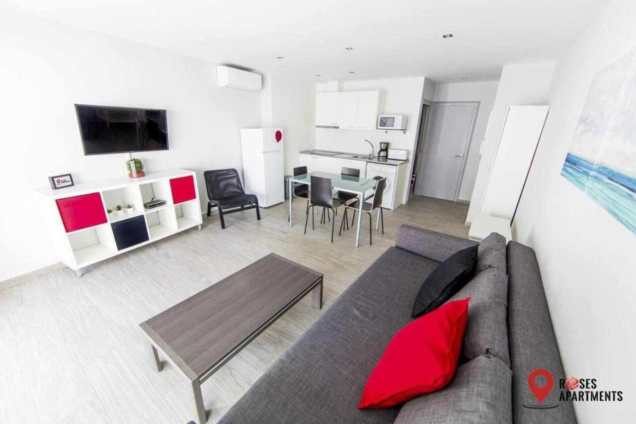 Roses Apartments 2 - Vista Mar Lateral 1Habitacion Exteriör bild